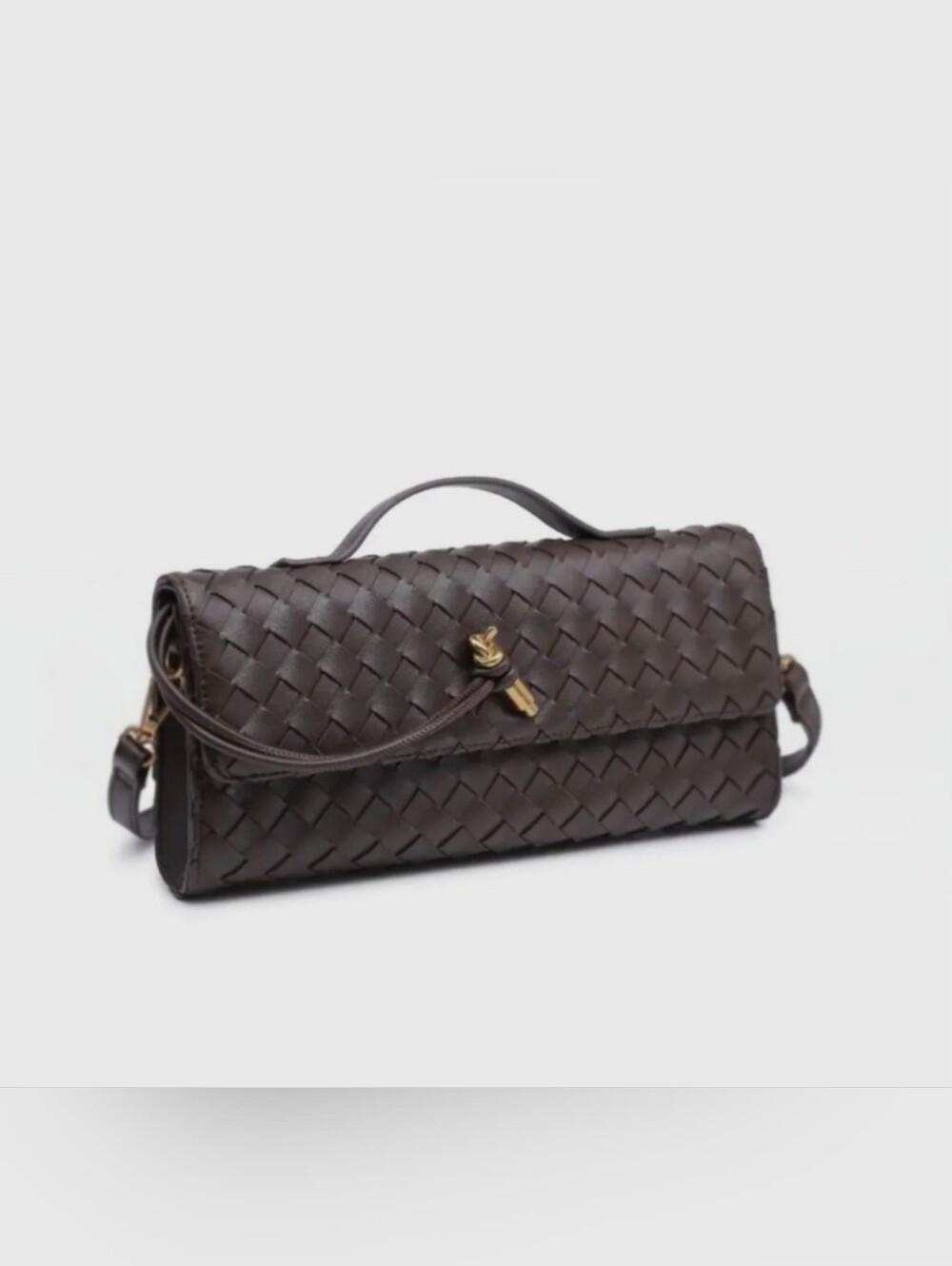 Urban Expressions Ada Woven Leather Brown Bag